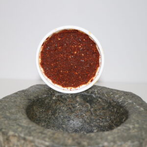 kashmiri red chilli paste in a white box